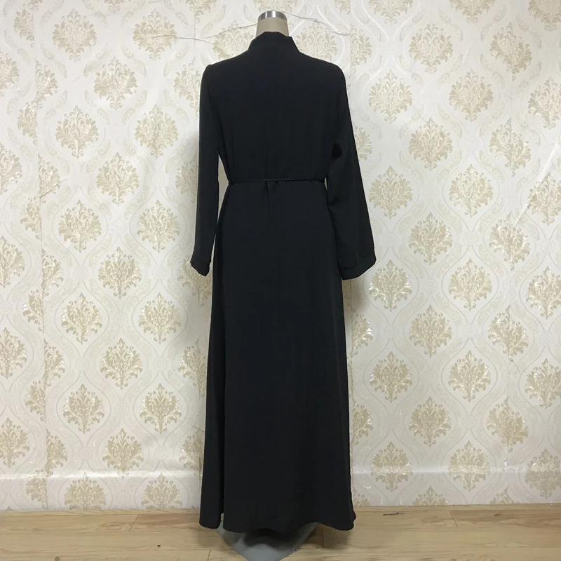 Мусульманский кардиган F8866 1 халат ручной работы с жемчугом Abaya женское платье