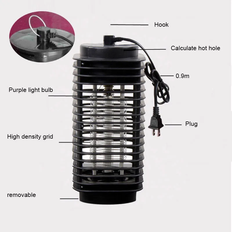 Electric mosquito killer lamp 110V/ 220V Night Anti Mosquito Insect Killer Trap Lamp  For Family bedroom quiet sleeping