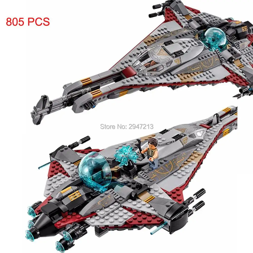 

hot compatible LegoINGlys Star Wars Building Blocks new Arrowhead Fighter model mini weapon figures brick educational toys gift
