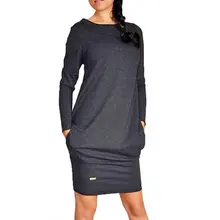 Sexy Women Long Sleeve Warm Autumn font b Dress b font Vestidos Sweatshirt font b Party