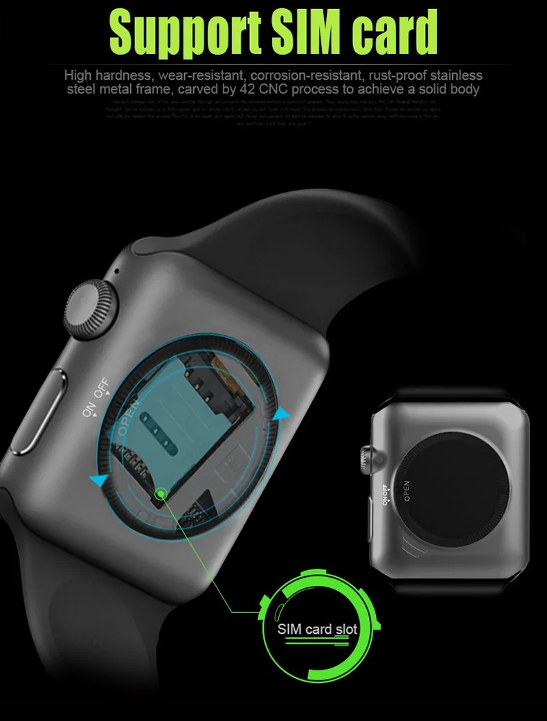 Slimy Best DM09 Bluetooth Смарт часы LF07 для Apple Watch 2.5D HD экран Поддержка 2G SIM Шагомер Умные часы беспроводные устройства