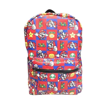 

New Student Backpack Classic Game Cute Cartoon Super Mario School Bags for Boy Girl SuperMario Leather Schoolbag Anime Backpacks