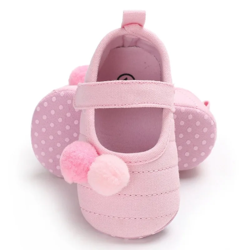 

Fashion Classic Causal Princess Infant Baby Girls Shoes Two Ball Print Hook and Loop First Walker Soft Sole Prewalkers
