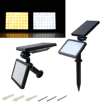 

Upgrade 48 LED Solar Lawn Lamp Spotlight Outdoor Solar Panel Power Adjustable Flood Lights Garden Wall Lamp Landscape Light