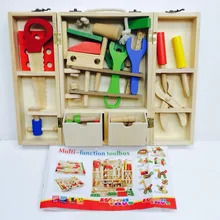 Montessori Baby Toys Wooden Maintenance Tool Set Educational Toys For Kids Nut Fitting Combination DIY Toys For Children Gift kids screw wood educational toys wooden toy baby gift children assemble puzzle removable nut combination dismounting tool