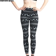 Toivotukasia бархатные женские леггинсы, обтягивающие рождественские лосины с узором из снежинок, весенне-летние женские Стрейчевые брюки для похудения