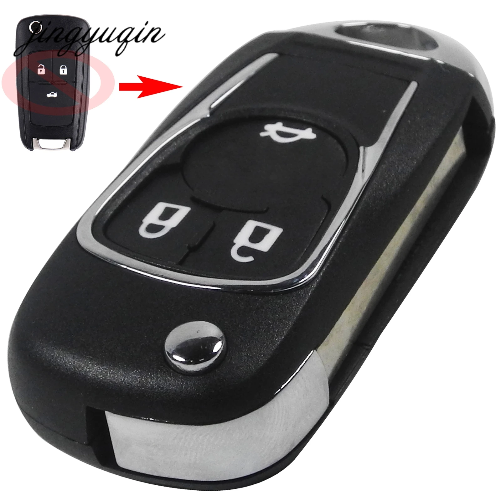 Jingyuqin 10 шт./лот 3/4/5 кнопочный модифицированный откидной Чехол для ключа Chevrolet Cruze