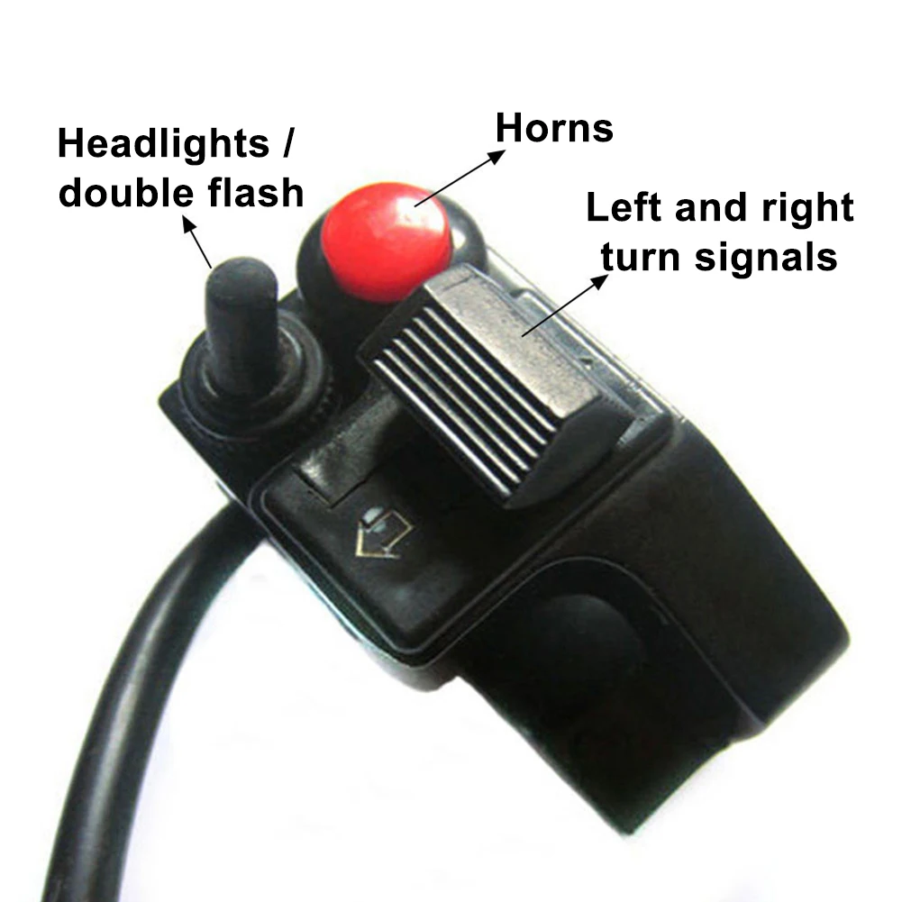 Sinal da Buzina Acessórios da Motocicleta Professional Plástico Preto Modificado Três-função Esquerda Faróis Turno 7 Cheap Chaves da motocicleta