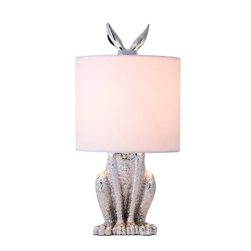 

Modern resin masked rabbit table lamps simple bedroom bedside lamp living room restaurant Decorative lighting table light