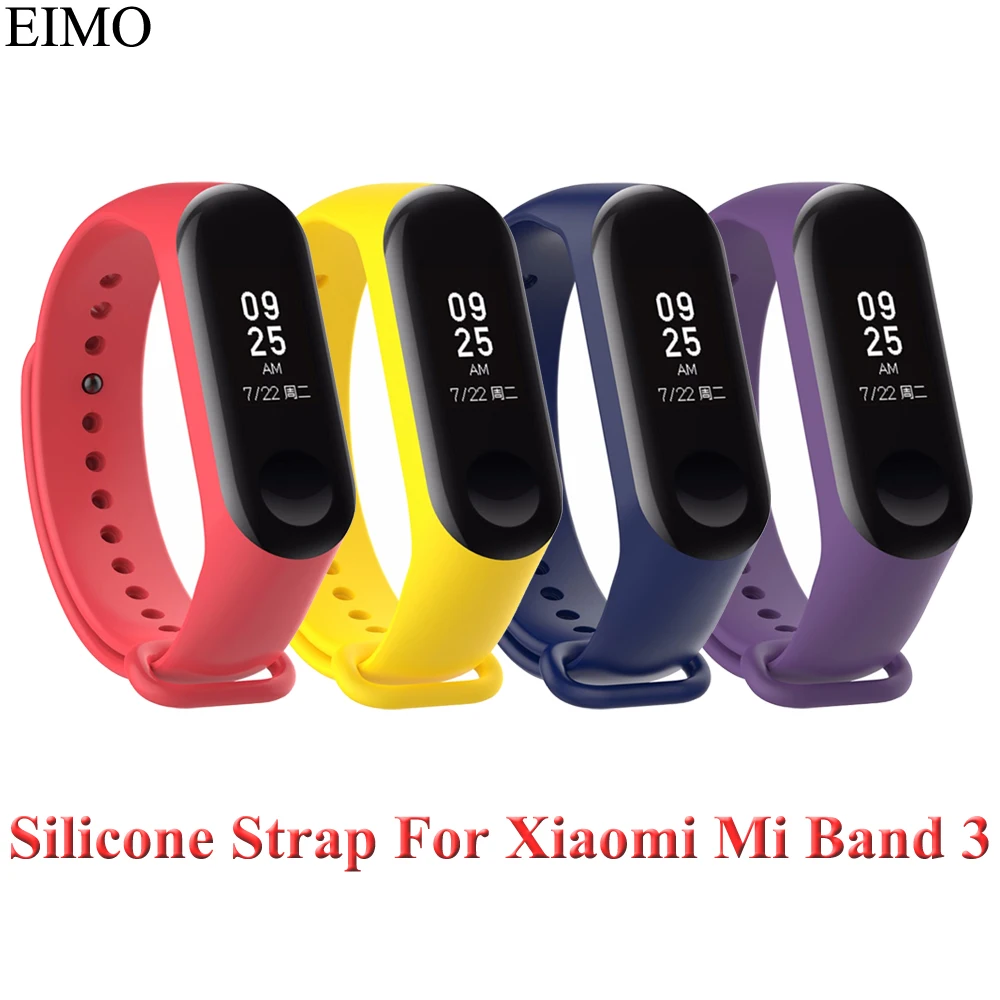 

Sport Silicone Watch Strap For Xiaomi Mi Band 3 Replacement Watchband Bracelet Mi band3 Colorful Smartwatch Accessories Bel