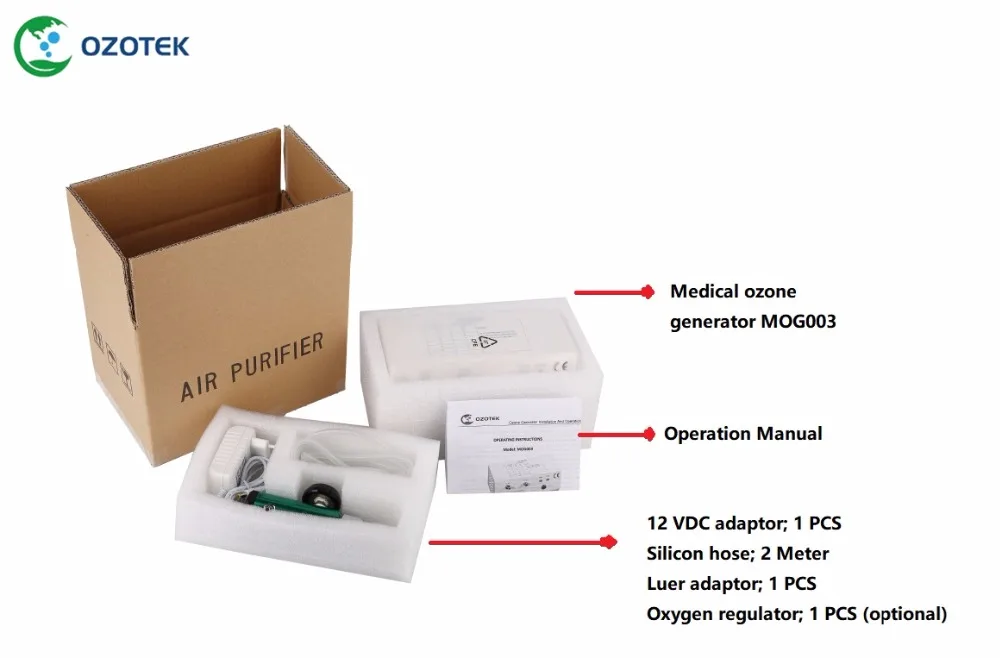 OZOTEK 12 V озоновая медицинская машина MOG003 5-99ug/ml Для озоновой терапии/крови/стоматологической