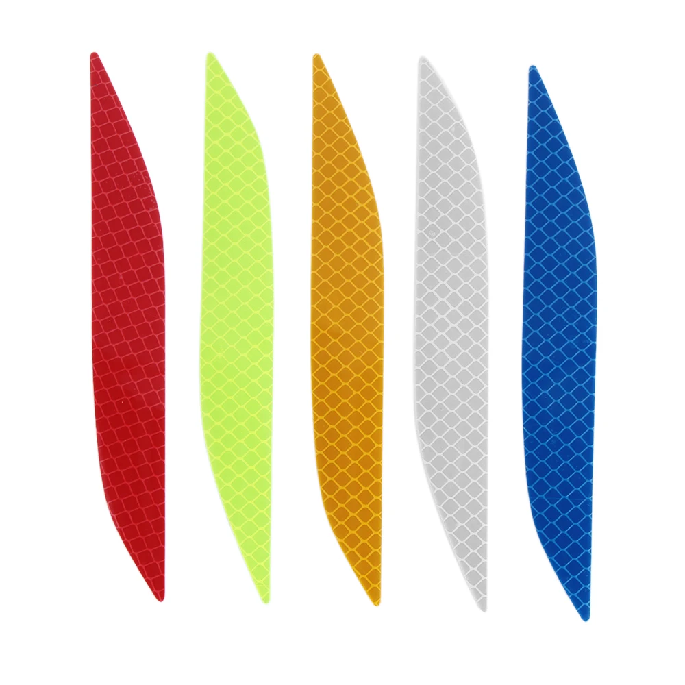 

2Pcs Car Trunk Safety Warning Reflective Stickers Wheel Bumper Reflective Warning Decal Reflector Safety Strip Sticker