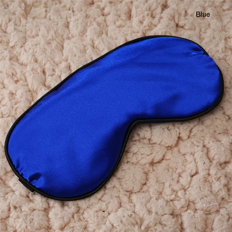 1Pcs New Pure Silk Sleep Rest Eye Mask Padded Shade Cover Travel Relax Aid Blindfolds