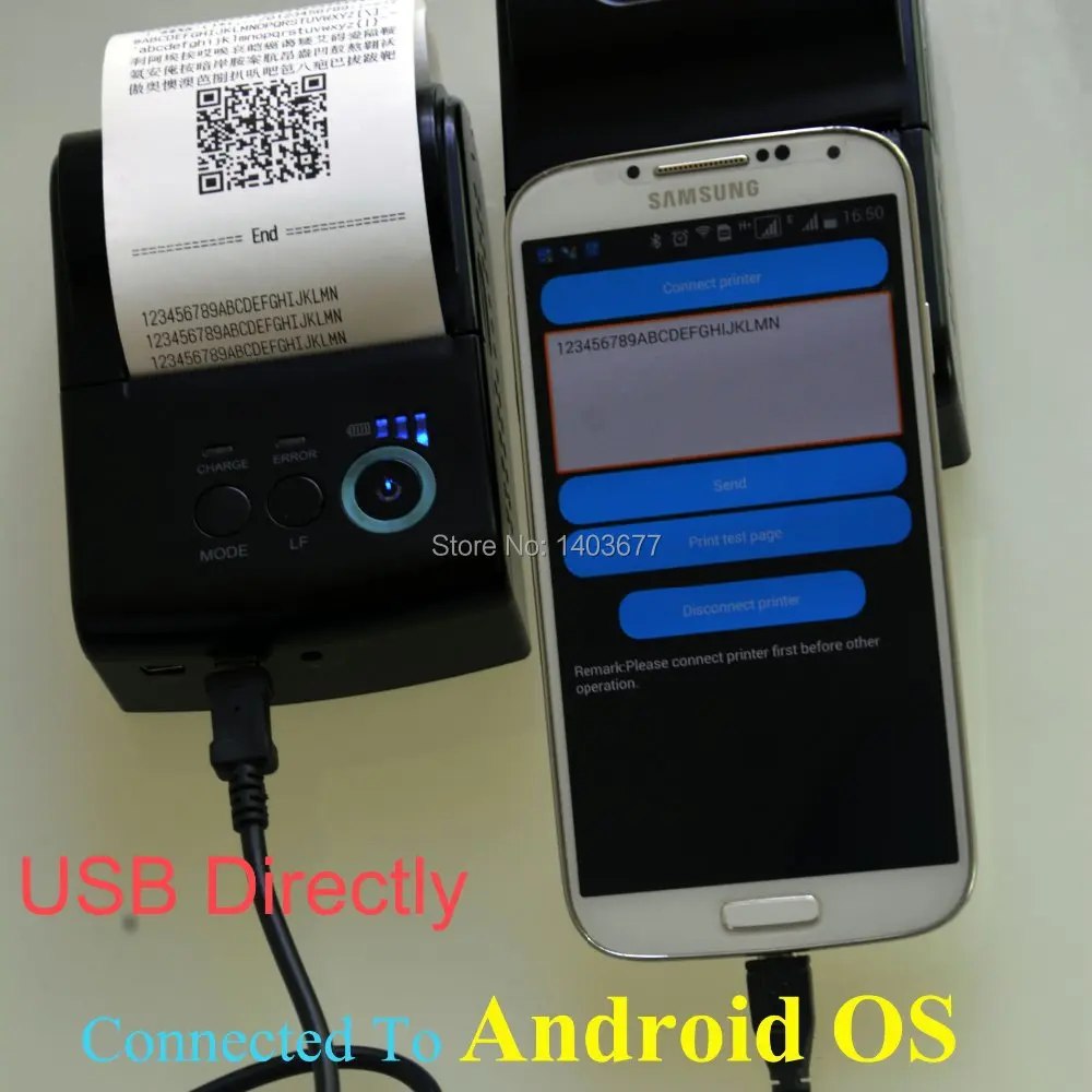 connect thermal printer to android