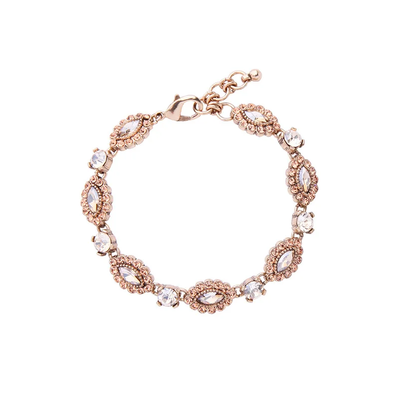 

ZWPON 2018 New Rhinestone Evil Eye Charm Bracelets for Women Fashion Crystal Dot Bracelets Wedding Bracelet Jewelry Wholesale