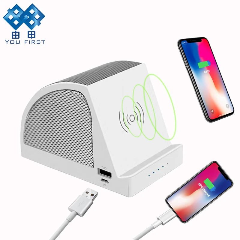 

YOU FIRST Portable Bluetooth Speaker Wireless Charger Loudspeaker With Power Bank TF Card Mic Stereo Speakers For Phone PC