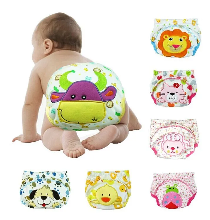 5PCS/LOT cartoon baby training pants waterproof diaper pant potty