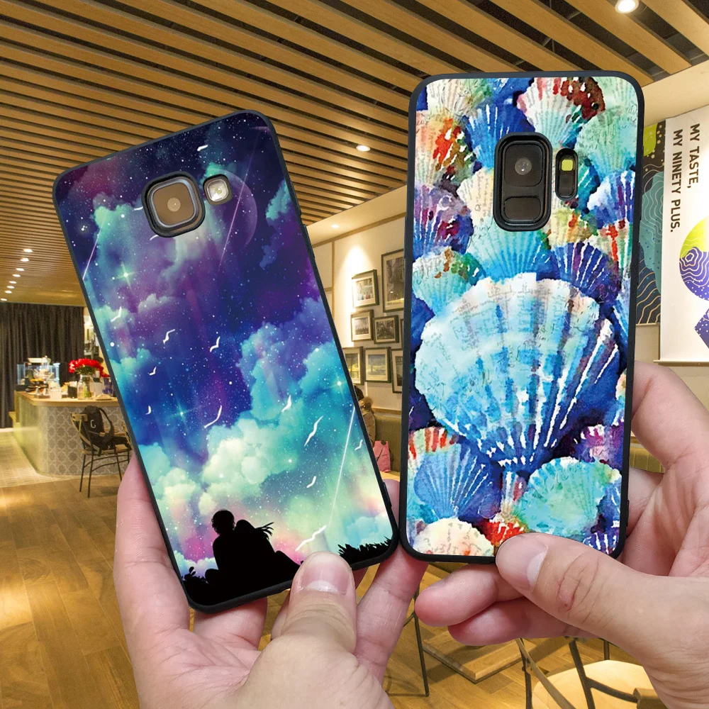 

Cute silicone phone case For Galaxy S7 S8 S9 S6 plus edge A720 A7 A9 C9pro A510 A710 A520 A5 A320 A3 2017568 soft TPU cover capa