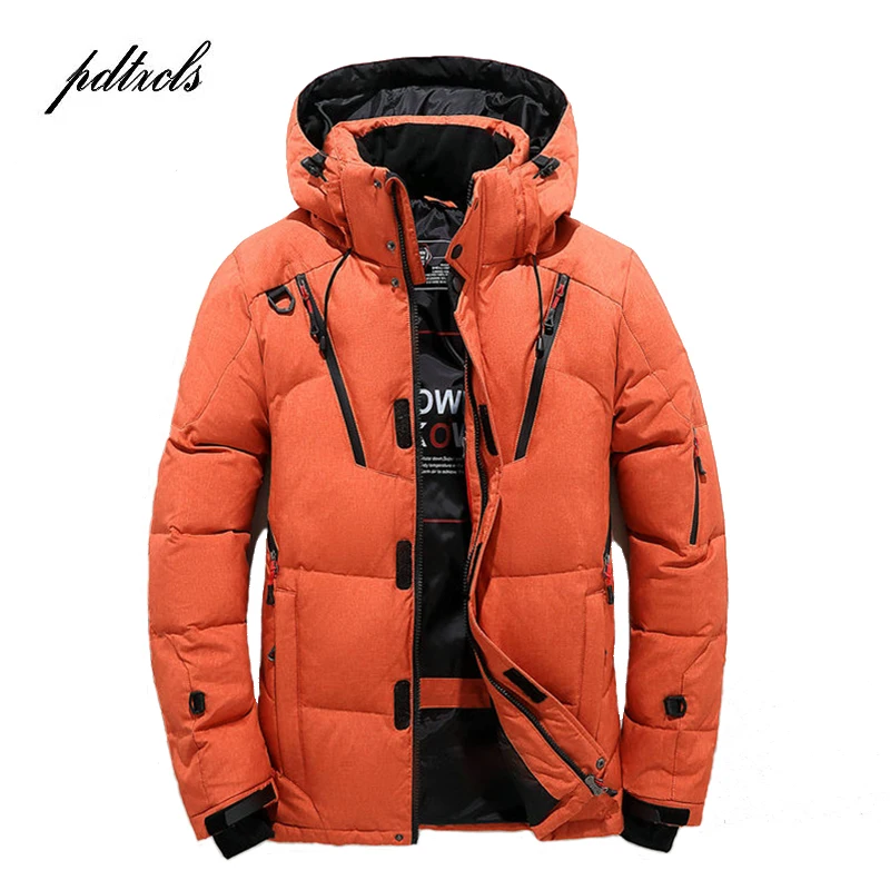 Vente Nouveau haute qualité hiver chaud épaissir manteaux à capuche avec fermeture éclair hommes à capuche Parkas décontracté mâle mince fermeture éclair multi poches pardessus vestes