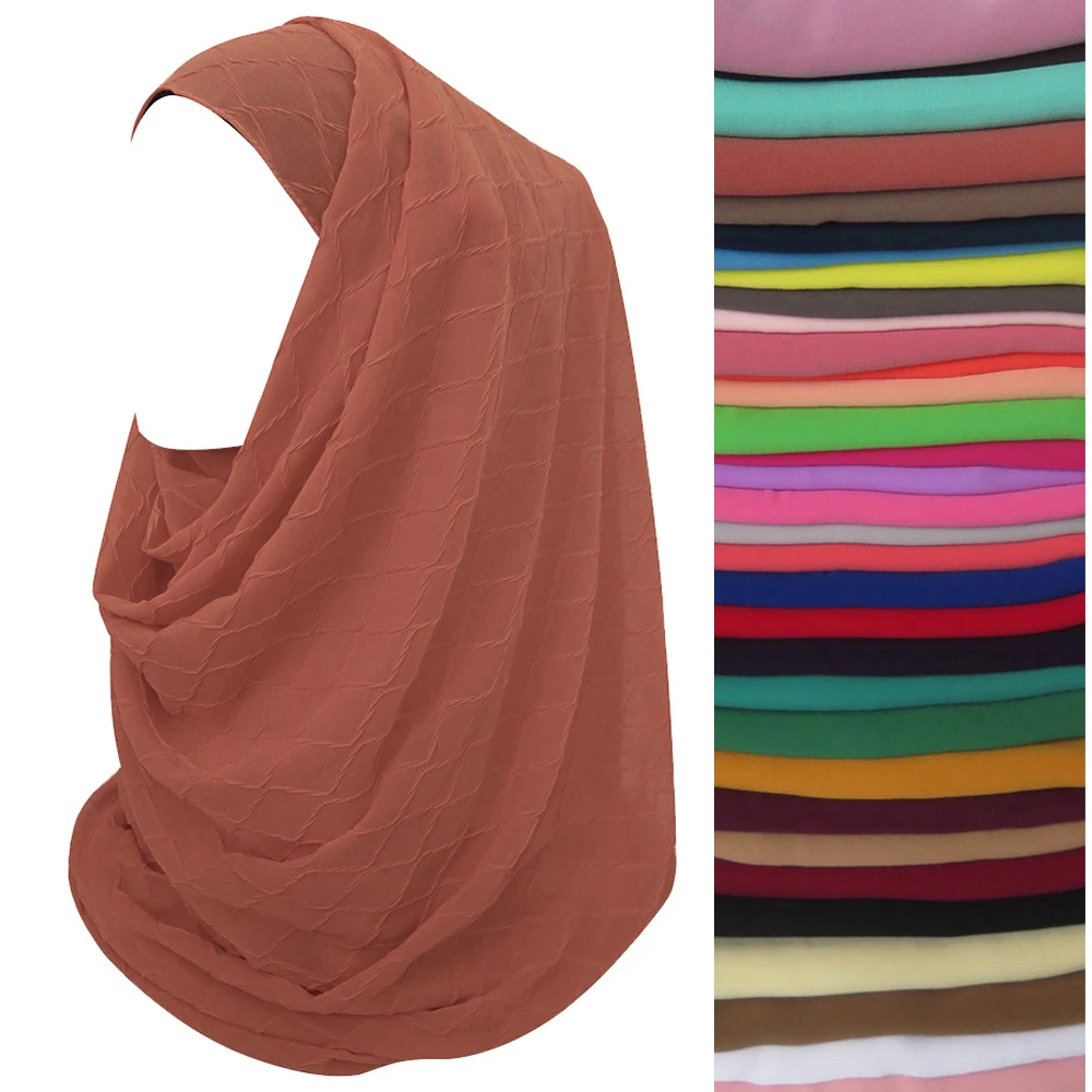 

20pcs/lot Diamond Pattern Muslim Womens Hijab Scarf Shawl Head Wrap