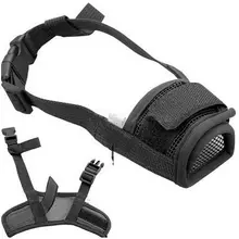  Adjustable Pet Dog Muzzle Fabric Nylon Comfortable Soft No Bark Bite Chew 