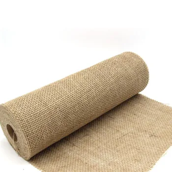 

Rustic Burlap Wedding Jute Ribbon Roll 30cm/35cm/50cm Natural Burlap Wedding Table Runner DIY Decoration Craft Country Style