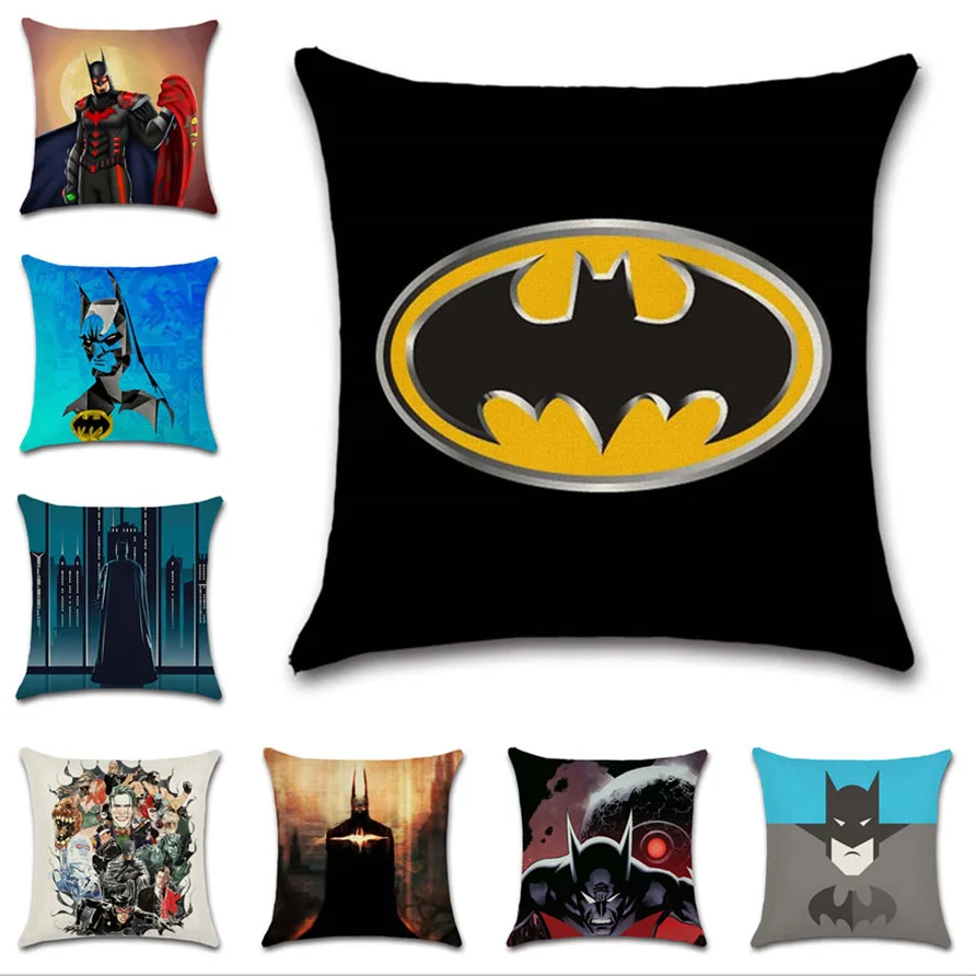 

Super hero Batman sign mark comic cartoon Cushion Cover Decoration Home sofa chair seat kids room gift friend present pillowcase
