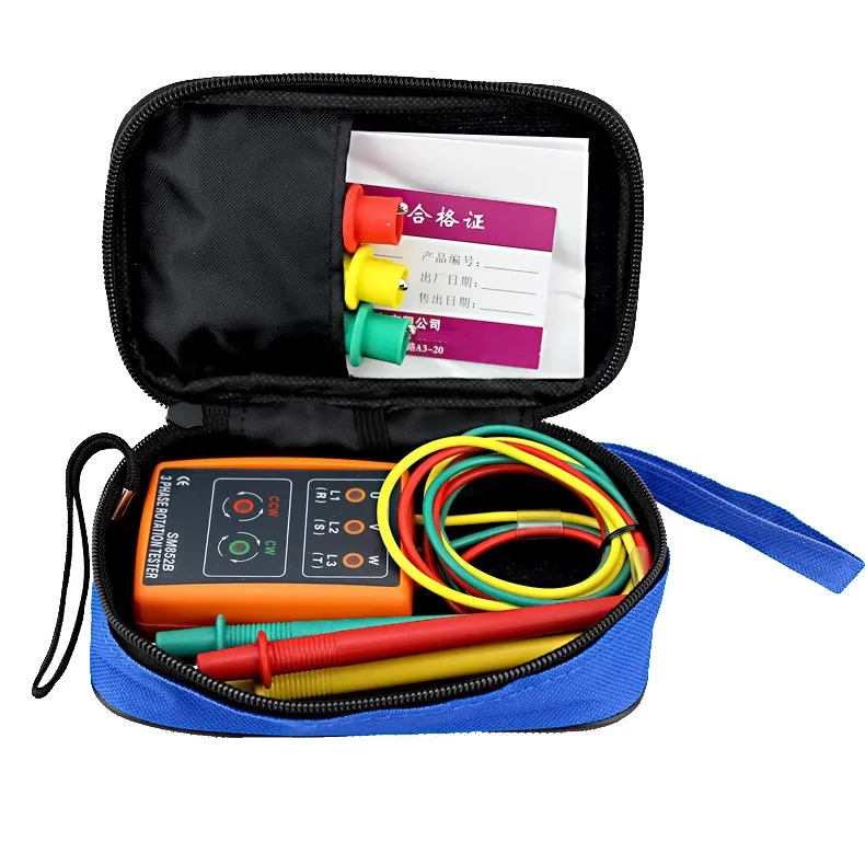 

3 Phase Rotation Tester Indicator Detector Meter LED + Buzzer SM852B