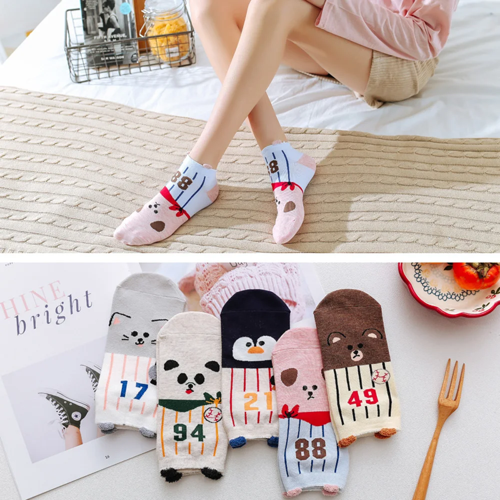 La MaxPa, 10 пар, женские короткие носки, забавные мультяшные животные, уши, Плюшевые короткие носки для женщин, s, Lady, Girl, художественные носки, Meias, короткие носки, k481