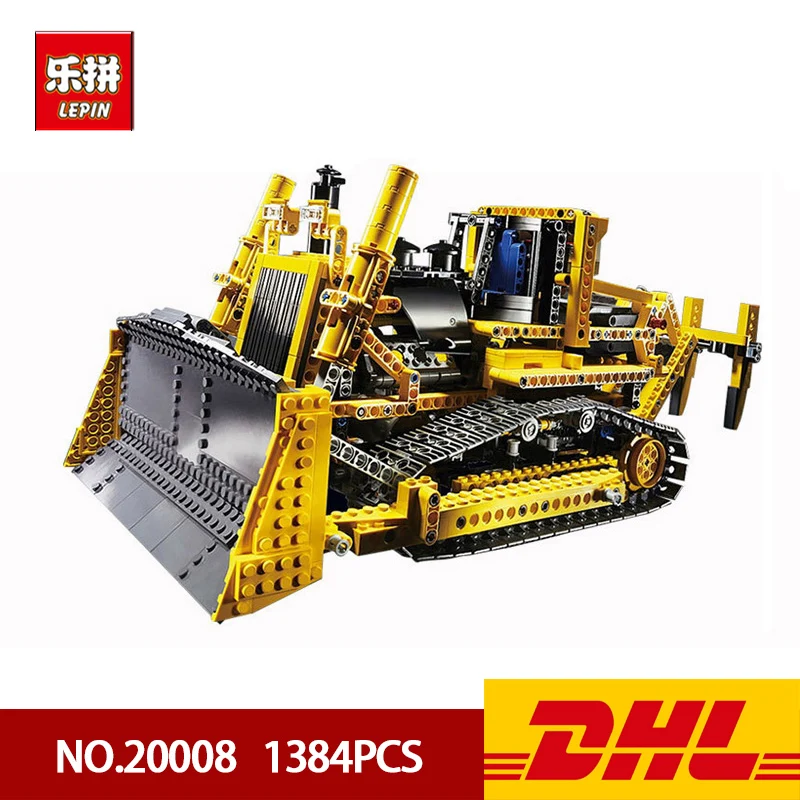 

NEW LEPIN 20008 1384pcs technic series the bulldozer Model Building blocks Bricks kits Compatible 8275 Toys
