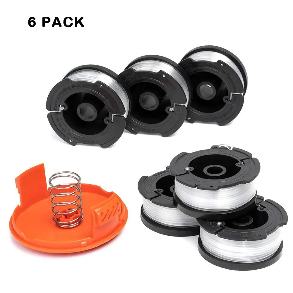 

6 Pack Universal ABS Plastic Line Bump Cutting Trimmer Head Mowing Ropes Set For Lawn Brush Cutter Strimmers Replacement Spools