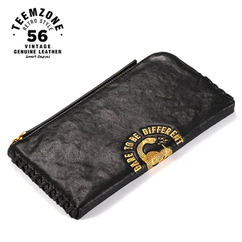 

Mens Long Wallet Leather Genuine European And American Style Zipper Men Purse Card Holder Luxury Brand Design High Quality J50