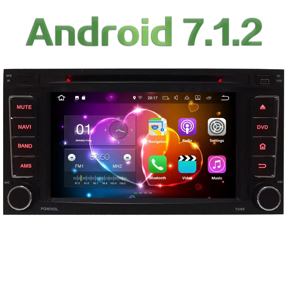 2GB RAM Quad Core Android 7 1 2 Multimedia 4G DAB Car DVD Player Audio Stereo
