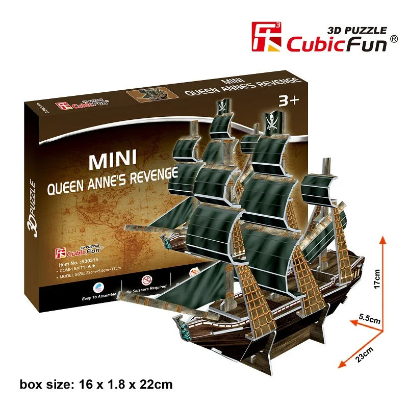 Игрушек! Забавная 3D головоломка Бумажная модель сборная игрушка S3031H mini queen Anne's