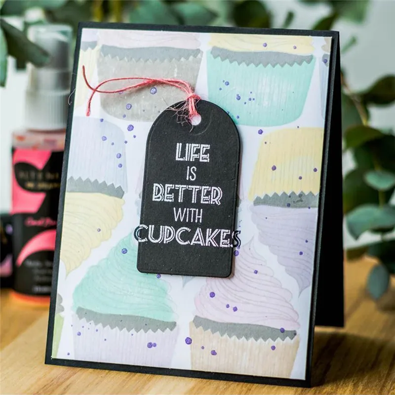 GJCrafts этикетка бирка рамка режущие штампы Скрапбукинг для DIY карты создание
