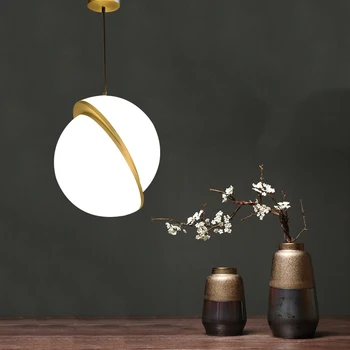 

Modern Glass Ball LED Pendant lights lamp Creative Restaurant bedroom bedside balcony Decor Art pendant lamp Lighting Fixtures