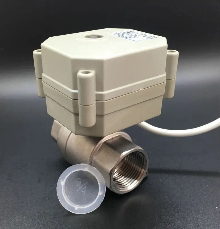 TFM20-S2-C DC9V-24V New 2 Way SS304 3/4'' DN20 Modulating Valve 0-5V 0-10V or 4-20mA 5 Wires For Water Proportional Control