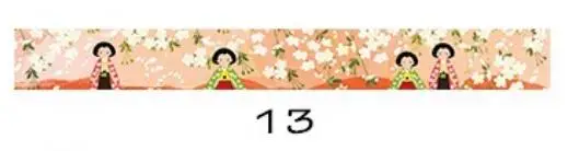 Японский стиль васи лента клейкая лента DIY Скрапбукинг Стикеры фотоальбом этикетка лента клейкая лента 15 мм* 7 м kyoto украшения - Цвет: 13