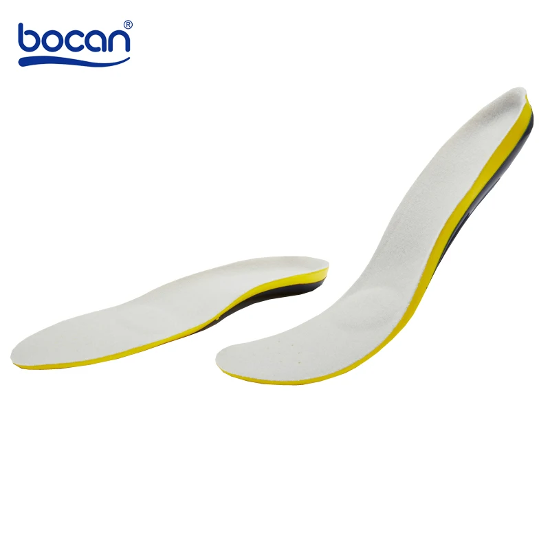 Bocan PU sports insoles  cushion pads height increase shock absorption sweat absorbing breathable insole for men and women 7751