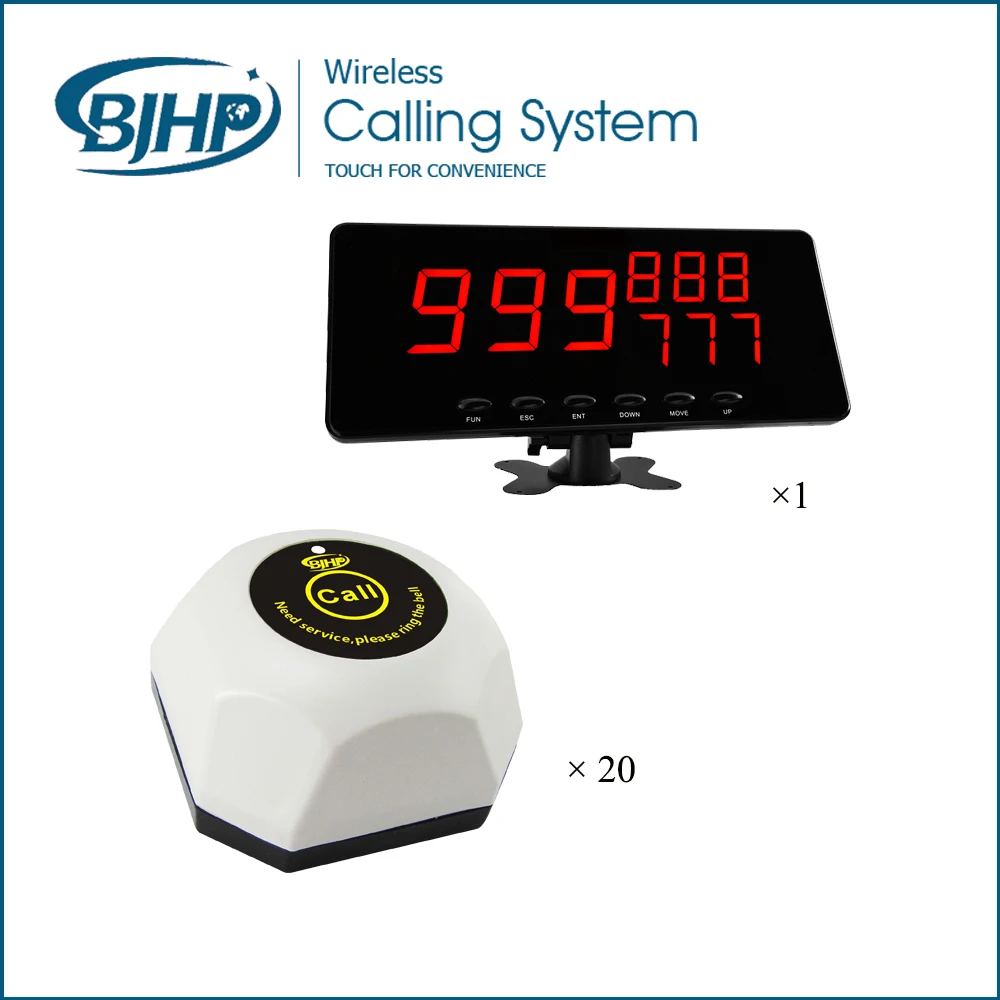 

Hot Selling One Display Monitor with 20 Call Buttons Restaurant Wireless Waiter Call System