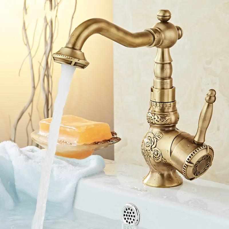 Best Er European Antique Copper Faucet Hot Tub Sink Basin European Antique Copper Faucet Hot Tub Sink Basin Bath Hardware