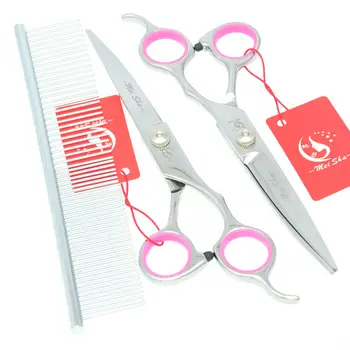 

JP440C Meisha Professional Pet Scissors Grooming Scissors 7.0" 2Pcs Curved Head Cutting Shears with Dog Comb Dog Cut Tool HB0047