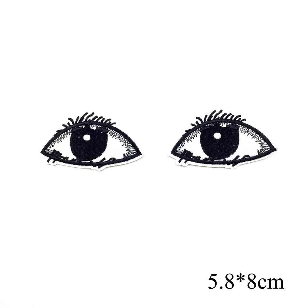 10Pcs Embroidered Iron On Patches For Clothing Appliques Garment Eye on Stickers Clothes DIY Sewing Badges | Дом и сад