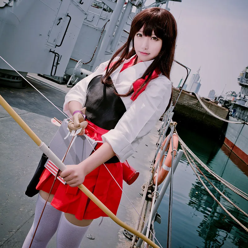 UWOWO Akagi Косплей Kantai Collection kanglue белый шутер костюм Uwowo для женщин|costume women|womens cosplay