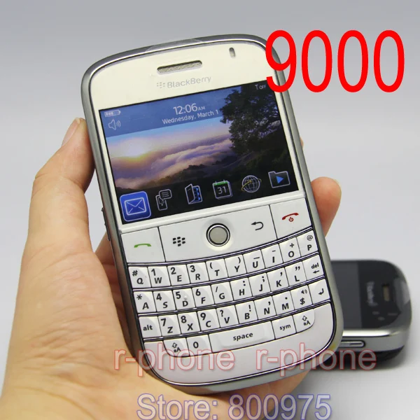 Отремонтированный 9000 мобильный телефон оригинальный Blackberry Bold разблокирован 3G GPS