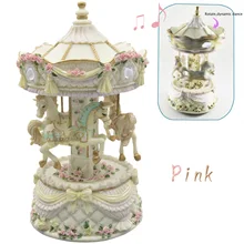 Bevigac Carousel Horses Rotating font b Music b font Musical font b Box b font Castle