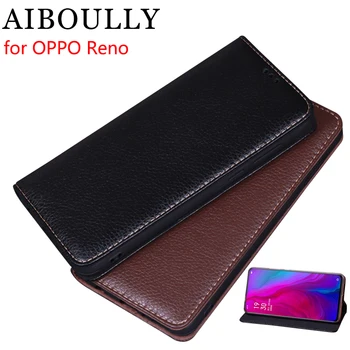 

AIBOULLY For OPPO Reno Case Soft Silicone Back Flip Leather Cover Original For OPPO R17 R17 Pro Case Hard Fundas Phone Bag Capas