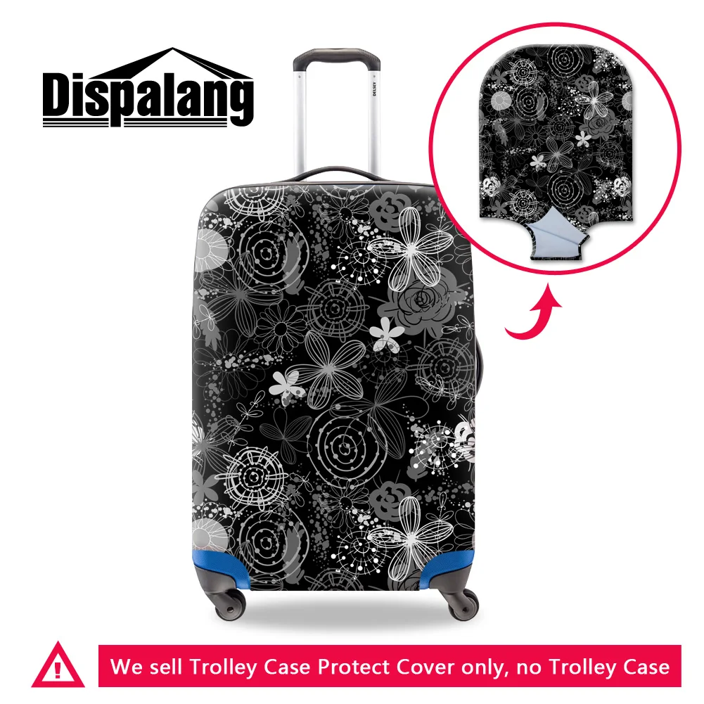 Dispalang фиолетовый лист печати путешествия чемодан защитные чехлы применяются к 18-30 дюймов случае водонепроницаемый для дорожных принадлежностей - Цвет: Прозрачный