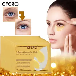 Efero Золотая маска Хрустальная коллагеновая маска для глаз маски для лица компрессы для век для ухода за глазами против морщин под гель для