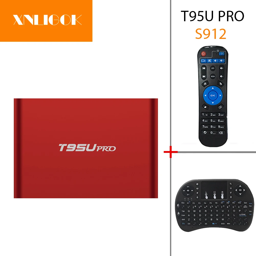 T95U PRO Amlogic S912 android 7,1 Smart ТВ коробка Octa core 2 ГБ/16 ГБ 3 ГБ/32 ГБ 2,4 г + 5 г Двойной Wi-Fi ТВ коробка